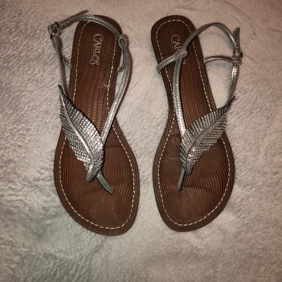 Carlos Santana Shoes - Santana silver leaf sandals